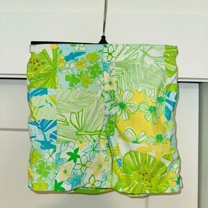 Lilly Pulitzer Green and Blue Floral Capri Trunk